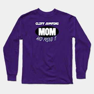 Cliff jumping mom Long Sleeve T-Shirt